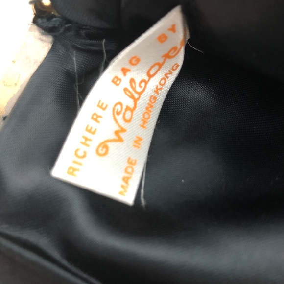 Vintage Black Beaded Evening Bag Purse Prom Homecoming - Picture 6 of 7